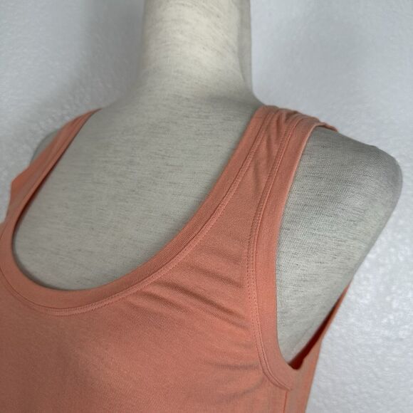 Tommy Bahama Dress Women Small Coral Peach Jersey Knit Shift Tank Coverup Beach - Picture 6 of 11